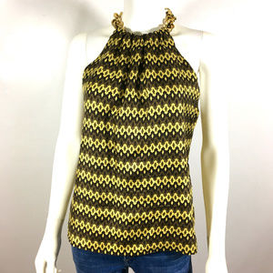 Milly New York size 8  Silk Chain Chain Halter Top